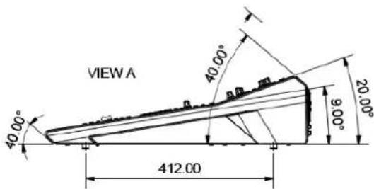 VIEW A 40.00° 40.00° 412.00 20.00° 9.00°