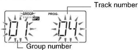 GROUP MP3 PROG. Track number Group number 01 04