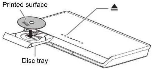 Printed surface Disc tray