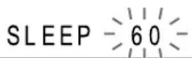 JVC CA-DD3 - Example: Display when the sleep timer is set to 60 minutes - 1