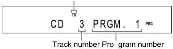 CD 3 PRGM . 1 PRG Track number Pro gram number