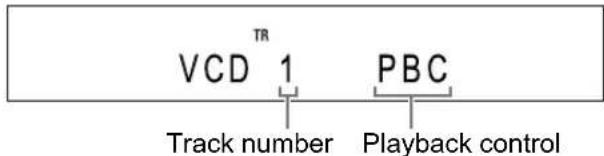 VCD TR 1 PBC Track number Playback control