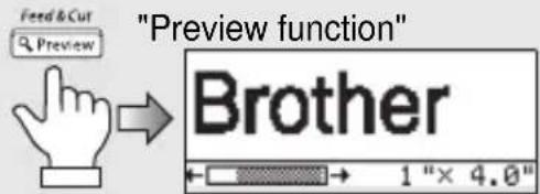 "Preview function" Brother 1"×4.0"