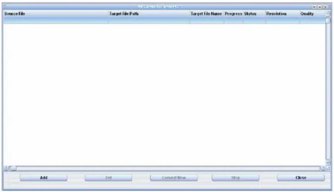 Alt Converter Start 4.0 Source File Target File Paths Target File Name Progress Status Resolution Quality Add Det Connect Now Stop Close
