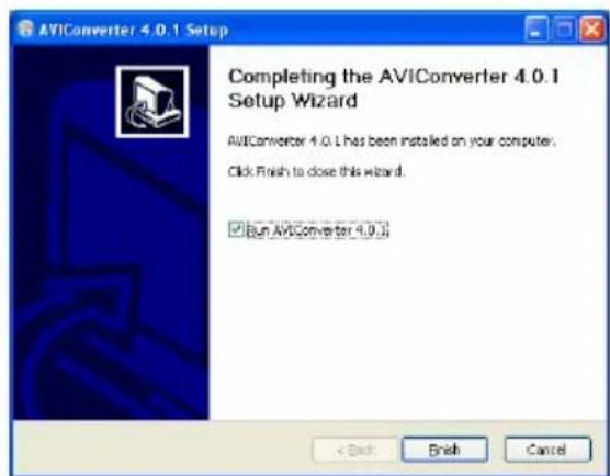 AVIConverter 4.0.1 Setup Completing the AVIConverter 4.0.1 Setup Wizard AVIConverter 4.0.1 has been installed on your computer. Click Finish to close this wizard. ✓ Run AVIConverter 4.0.1 < Back Finish Cancel