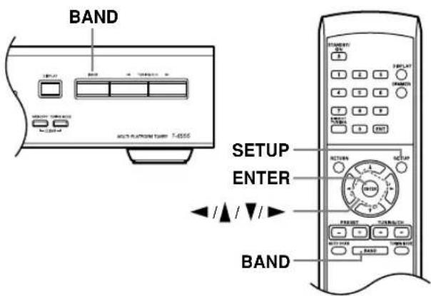 BAND SETUP ENTER BAND