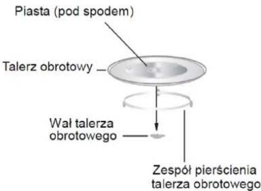Piasta (pod spodem) Talerz obrotowy Wal talerza obrotowego Zespół pierścienia talerza obrotowego