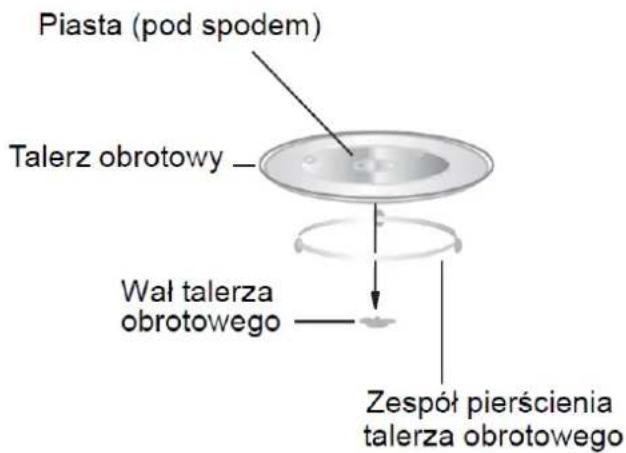 Piasta (pod spodem) Talerz obrotowy Wal talerza obrotowego Zespół pierścienia talerza obrotowego