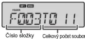 SHARP XL-UR14H - Přehrávání disků se soubory MP3/WMA při zapnutém režimu práce se složkami - 2