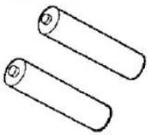 Two cylindrical batteries with visible leads, no text or symbols present