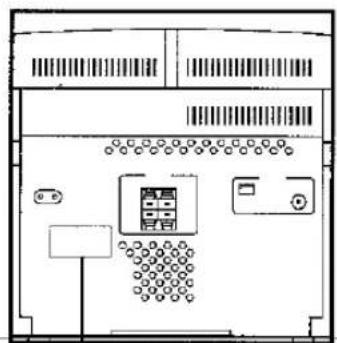 Pure technical diagram of an electrical cabinet layout without any text, numbers, or symbols