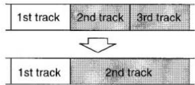1st track 2nd track 3rd track 1st track 2nd track