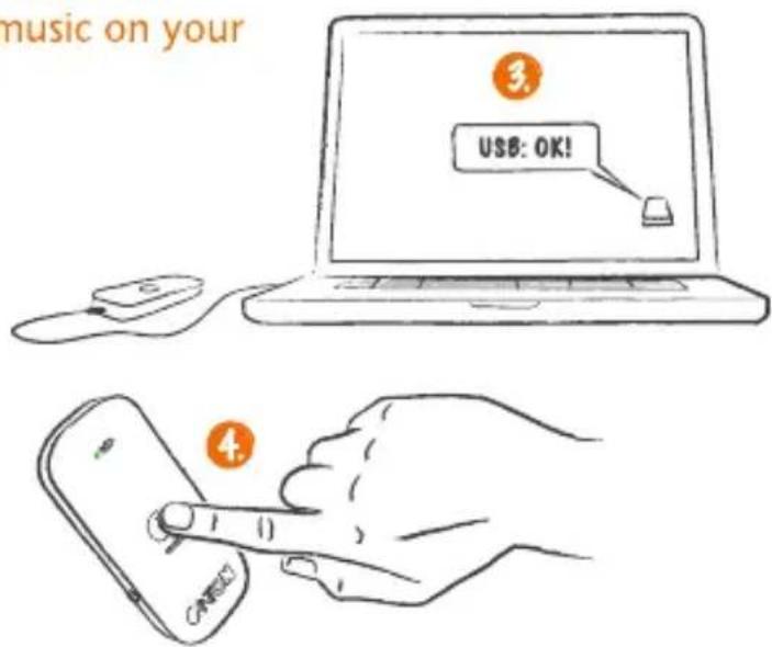 music on your 3. USB: OK! 4. CANEES