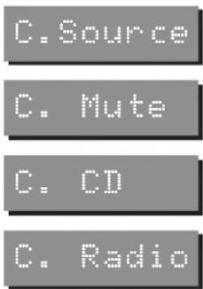 C. Source C. Mute C. CD C. Radio