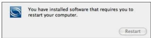 You have installed software that requires you to restart your computer. Restart