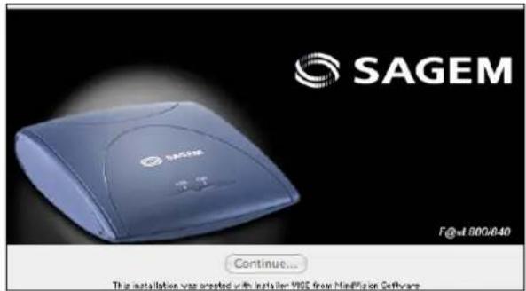 SAGEM F@ul 800/640 Continue... This installation was created with Installer V85E from ModVision Software