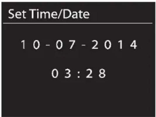 Set Time/Date 1 0 - 0 7 - 2 0 1 4 0 3 : 2 8