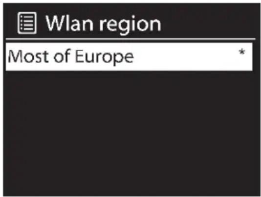 Wlan region Most of Europe *