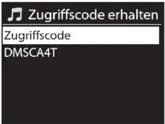 Zugriffscode erhalten Zugriffscode DMSCA4T