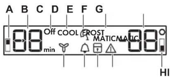 A B C D E F G 08 Off COOL FROST min MATICMAIC 08 HI