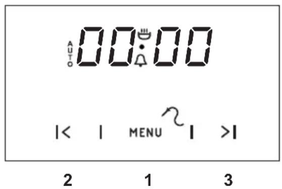 AUTO 00:00 |< | MENU >| 2 1 3