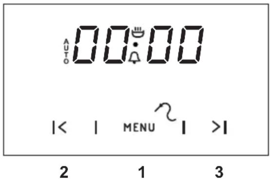 AUTO 00:00 |< | MENU >| 2 1 3