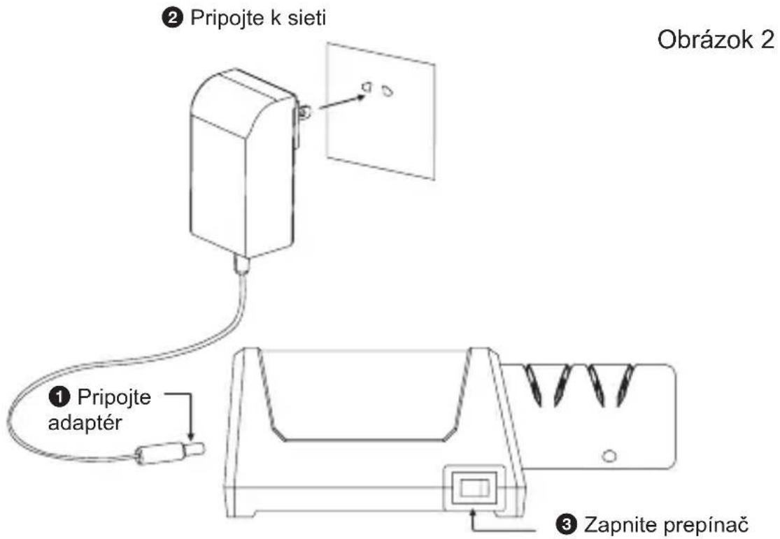 ② Pripojte k sieti Obrázok 2 ① Pripojte adaptér ③ Zapnite prepínač