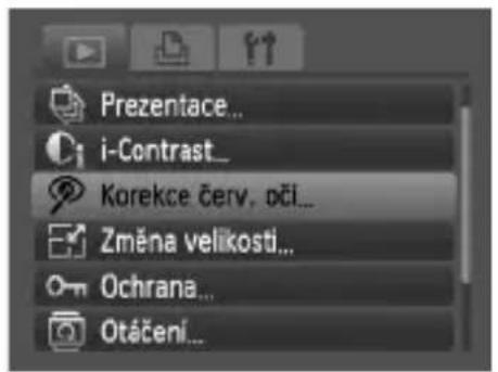 Prezentace... i-Contrast_ Korekce červ. oči... Změna velikosti... Ochrana... Otáčení...