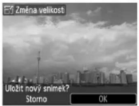 Změna velikosti Uložit nový snimek? Storno OK