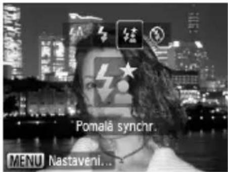 Pomalá synchr. MENU Nastaveni...