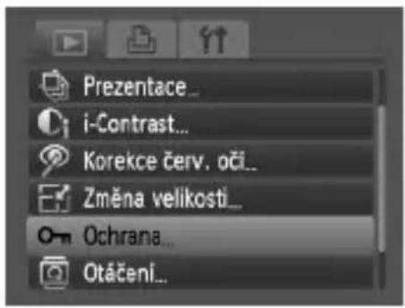 Prezentace... i-Contrast... Korekce červ. očí... Změna velikosti... Ochrana... Otáčení...