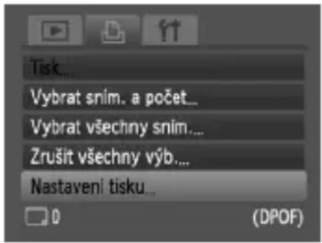 Tisk... Vybrat sním. a počet... Vybrat všechny sním... Zrušit všechny výb... Nastavení tisku... 0 (DPOF)