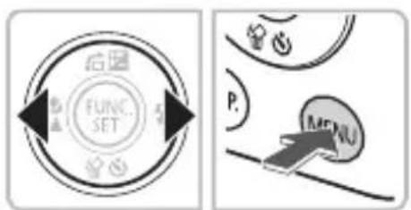后退 FUNC. SET P. MENU