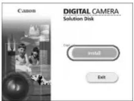 Canon DIGITAL CAMERA Solution Disk Install Exit