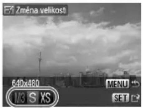 Změna velikost 640x480 M3 S XS MENU SET