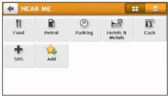 NEAR ME Food Petrol Parking Hotels & Motels Cash SOS Add