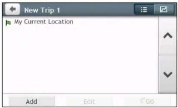New Trip 1 My Current Location Add Edit GO
