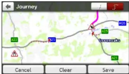 Journey A25 M26 A25 Sevenocks A21 Cancel Clear Save