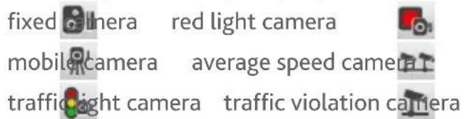 fixed linear red light camera mobile camera average speed camera traffic light camera traffic violation camera