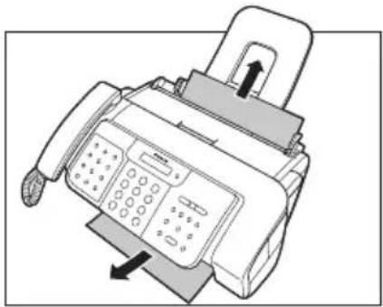 CANON FAX-B822 - Podle obrázku zachycený papír opatrn ě vytáhně te z faxu, pak stiskněte [Stop]. - 1