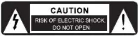 CAUTION RISK OF ELECTRIC SHOCK. DO NOT OPEN
