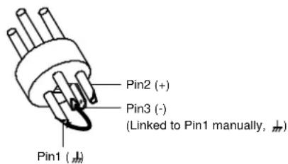 Pin2 (+) Pin3 (-) (Linked to Pin1 manually, ↓) Pin1 (↓)
