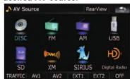 PIONEER AVIIC-F900BT - Selecting the AV source - 1