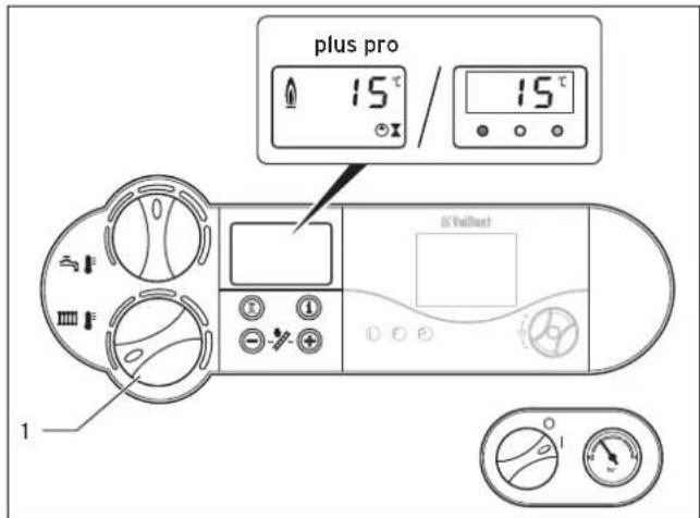 VAILLANT EcoTEC plus 618 - Switching off heating (summer operation) - 1