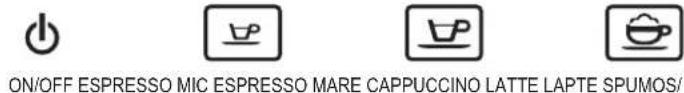 ON/OFF ESPRESSO MIC ESPRESSO MARE CAPPUCCINO LATTE LAPTE SPUMOS/