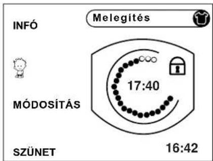 INFÓ Melegítés MÓDOSÍTÁS 17:40 SZÜNET 16:42