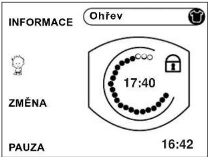 INFORMACE Ohřev ZMĚNA 17:40 PAUZA 16:42