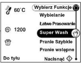 60°C Wyblerz Funkcje Wybielanie Łatwe Prasowanie 1200 Super Wash Pranie Szybkle Pranie wstępne Do tyłu Naclsnąć