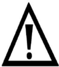 Warning symbol with exclamation mark inside triangle