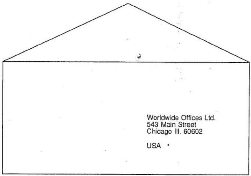Worldwide Offices Ltd. 543 Main Street Chicago Ill. 60602 USA
